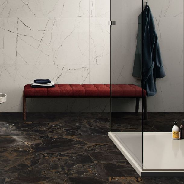 Marble effect tiles