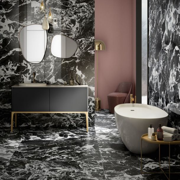 Marble effect tiles