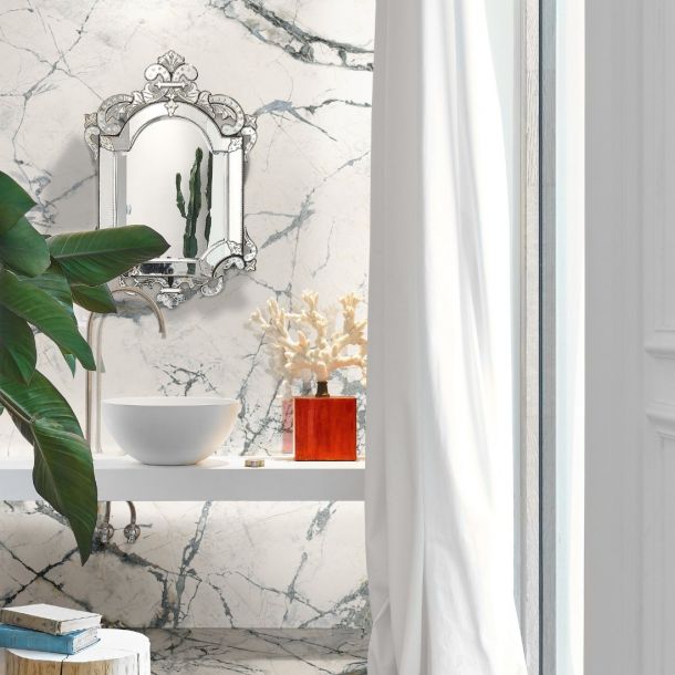 Marble effect tiles