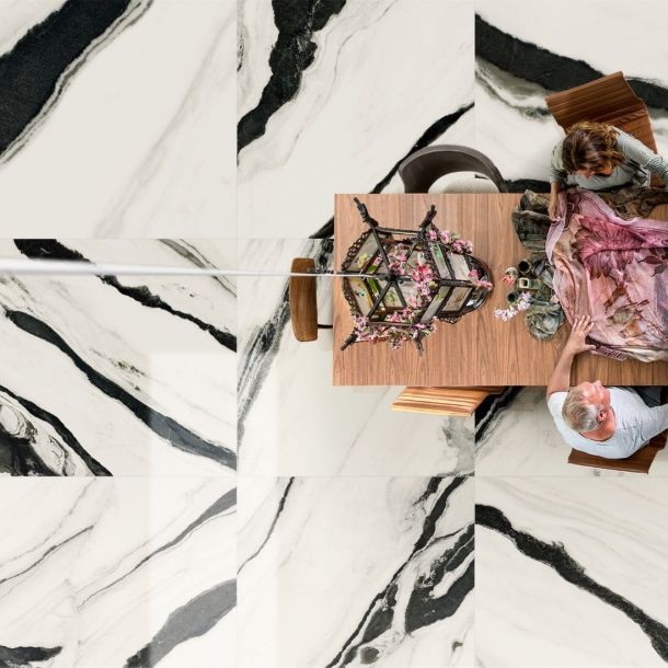 Marble effect tiles