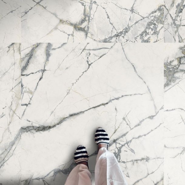 Marble effect tiles