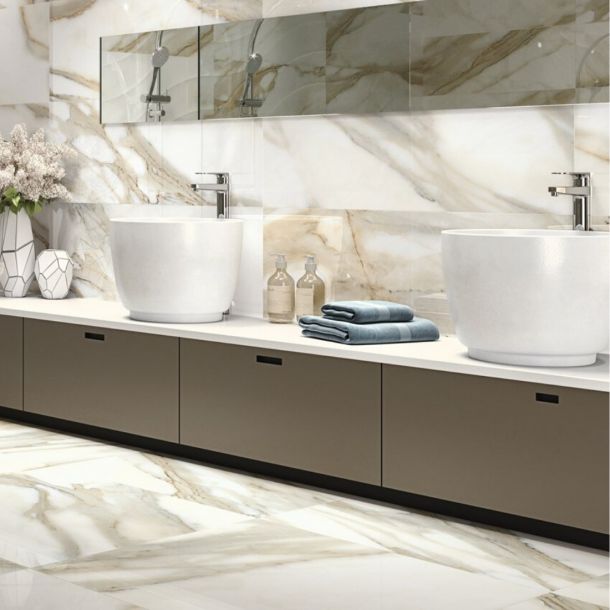 Marble effect tiles